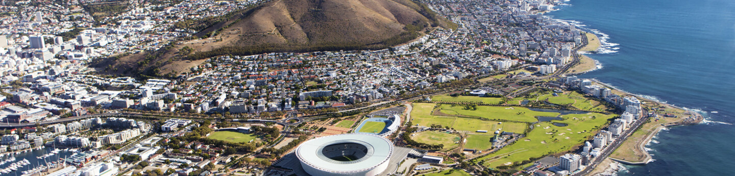 Aerial view of Cape Town