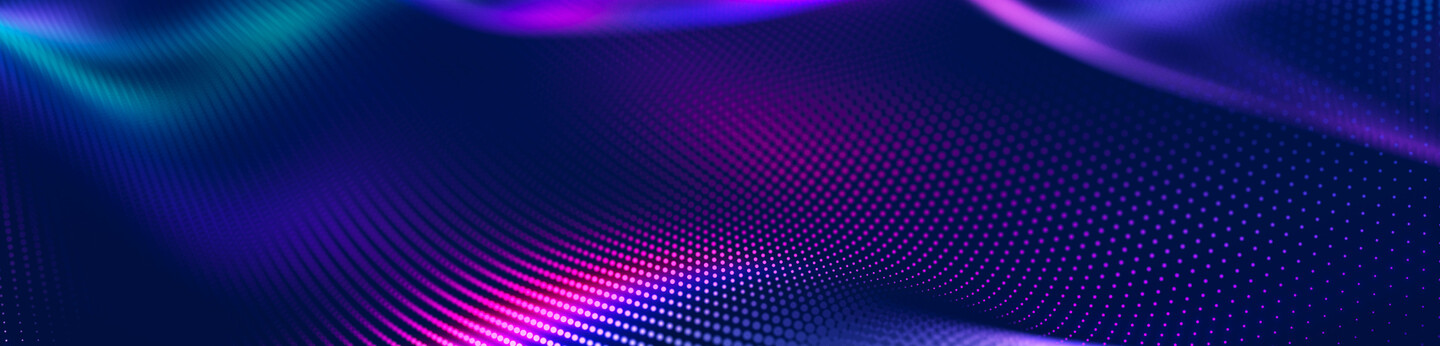 purple and green digital waves