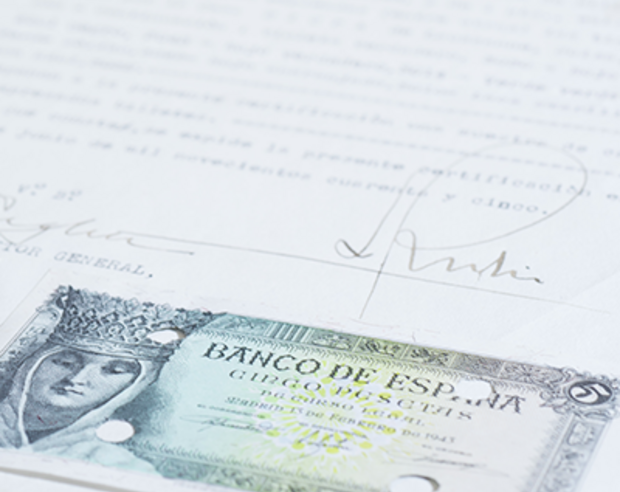 First security inks applied on the Spanish peseta