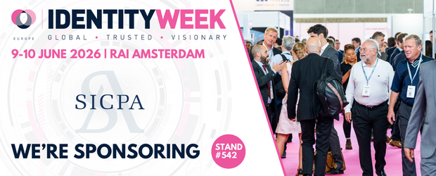 Identity Week Europe 2026 SICPA banner