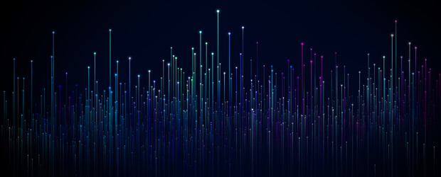 blue and coloured dots with graph shape