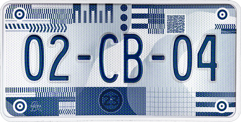Vehicle Licence Plate - angle view