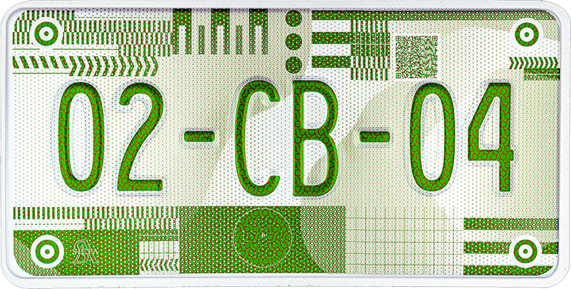 Vehicle Licence Plate - front view
