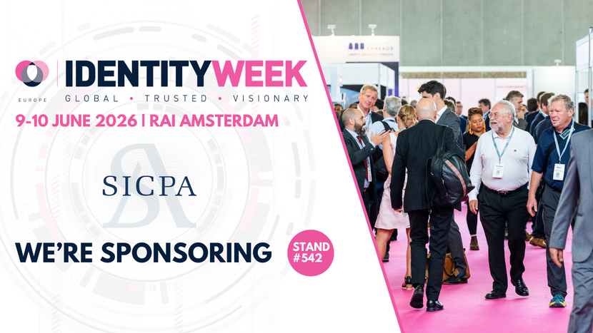 Identity Week Europe 2026 SICPA banner