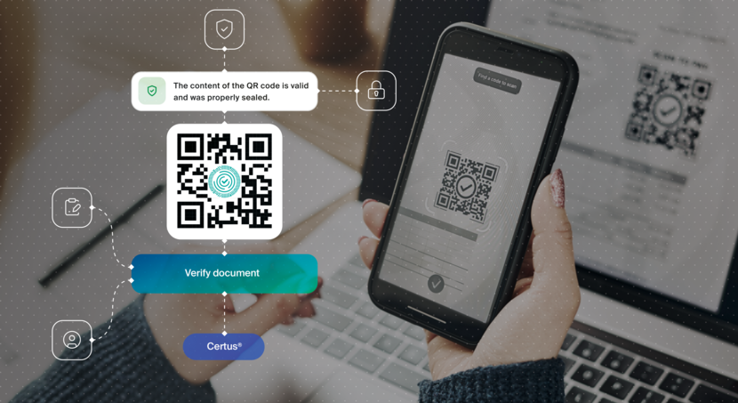 physical use of Certus verification on a phone